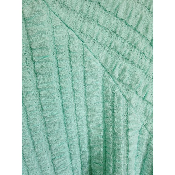 Soft Surroundings XL Goldie Tunic Long Sleeve Top Fair Aqua Cotton Seaside NWT - Picture 4 of 7